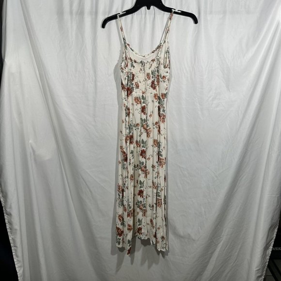 $218 Reformation [‎ 6 ] Cassandra Midi Dress in Veranda Floral Ivory #5831 - Picture 9 of 15